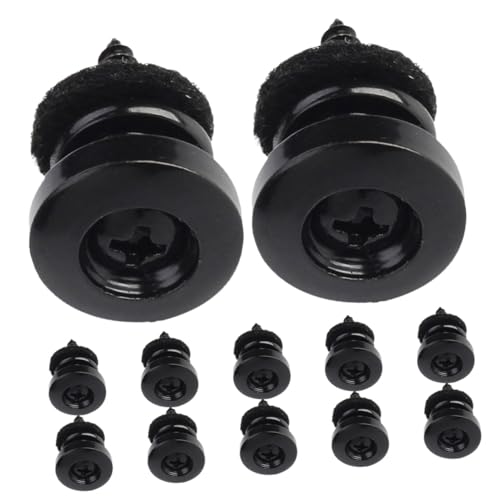 BESPORTBLE 12Pcs Slip Guitar Strap Button Set Durable Strap Locks for Electric Guitar Bass Slip Resistant Design Multi Instrument Compatibility Secure Reliable Performance