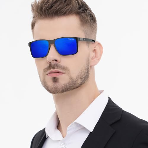 Image of ANYLUV Mens Sunglasses Polarized Upgraded Carbon Fiber Temple Sun Glasses Fashion Driving with UV Protection