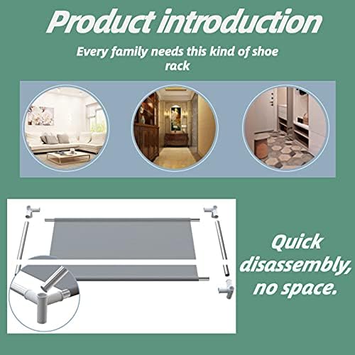 6-Tier Shoe Rack Storage，With Adjustable Shelving，High Quality Galvanizing Steel Pipe and Pp Material，Easy to Move and Assemble，bedrooms, Closet, Entryway, Dorm Room, Wardrobes Can Be Placed to Avoid Falling Ash. (WHITE-6-LAYER)