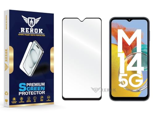 Image of Gorilla Tempered Glass Screen Protector Compatible with Samsung Galaxy M14 5G [Pack of 1] | Edge-to-Edge, Bubble-Free, Case Friendly, Easy Installation Kit