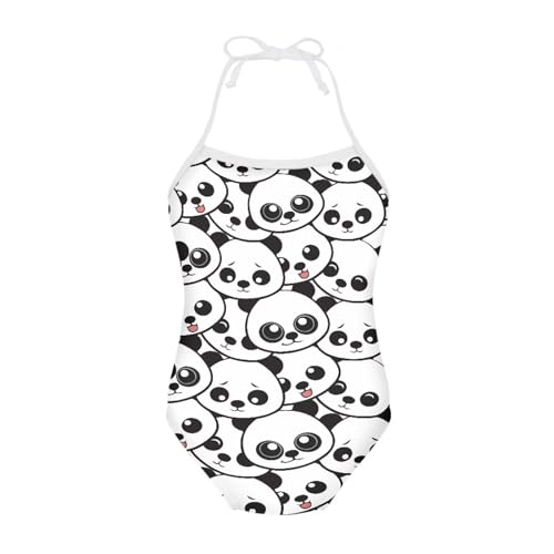 Image of Girls One Piece Swimsuit Beach Bathing Suit Toddler Floral Halter Straps Swimwear for 1-10 Years