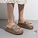 Women's Platform Slide Sandals Comfortable Wedge Espadrille Slides with Cushioned Footbed Fashion Summer Beach Sandals