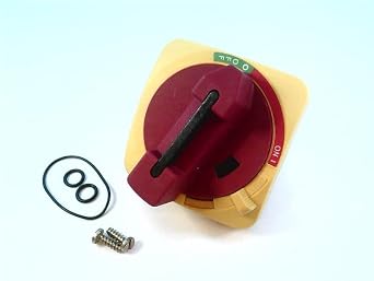 RADWELL RAD-HS4E Disconnect Handle, Lockable, W/DEFEATER, Yellow Frame W/RED Handle