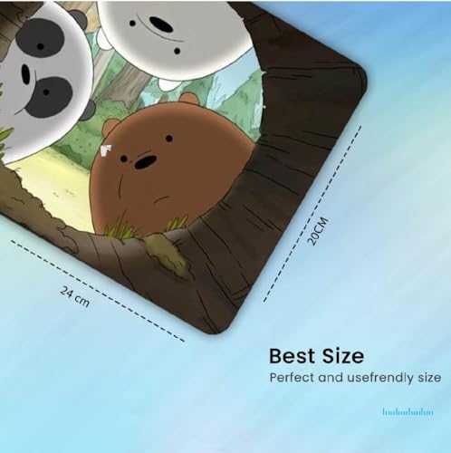 Image of Cute Mouse Pad - Printed Mousepad with Anti-Slip Rubber Base & Smooth Mouse Control for Laptop, Gaming, Notepad, Desktops (The Three Cuties)