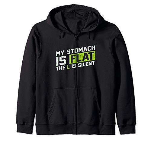Gym workout exercise Shirt My stomach is flat funny Sweat à Capuche