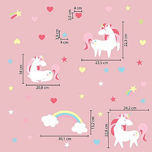 Adesivo de Parede Unicornio Mágico Infantil para Quarto