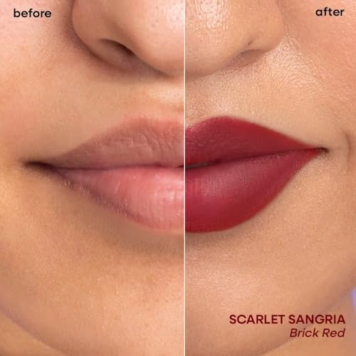 Image of Nykaa Superlight Lip Cloud Airy Mousse Matte Liquid Lipstick for Lip & Cheek (Scarlet Sangria) 5ml