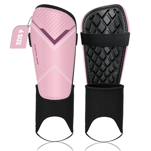 Soccer Shin Guards for Kids Youth Adults, Shin Guard with Ankle Protection Football Gear for 3 5 4-6 7-9 10-12 Years Old Boys Girls Men Women Espinilleras de Futol para Hombres by COTLIKE - Used condition - US$9.14