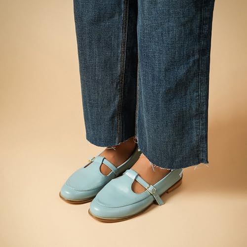 Image of Theater Sprout Mary Jane Flats for Women | Round Toe | Adjustable Strap | Minimal Everyday Comfort Shoes