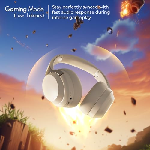 Zebronics Duke Plus Wireless Headphones (Beige) 70H(BEIGE) - Image 6