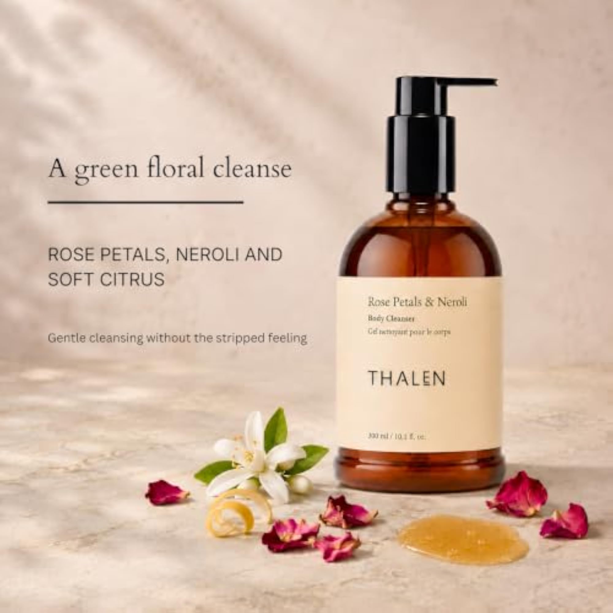 Rose Petals and Neroli Body Cleanser, Aromatic Wash