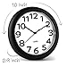 HIPPIH 2 Pack Silent Wall Clock, 10 Inch Non Ticking Quiet Digital Sweep Decorative Battery Operated Wall Clocks for Living Room Bedroom Kitchen School Office Decor, Black