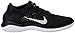 Nike Women's Free RN Flyknit Running Shoes, Black/White (Black Upper), 8