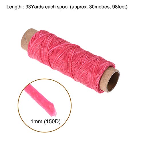 Hilo encerado para coser cuero, 33 yardas, 1mm, 2 piezas miniatura 2