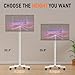 Mobile TV Cart Rolling TV Stand for 23-60 Inch LCD LED OLED Flat Curved Screens up to 88 lbs, Height Adjustable Portable TV Cart with Locking Wheels, Outdoor TV Stand Mount, Max VESA 400x400mm, White