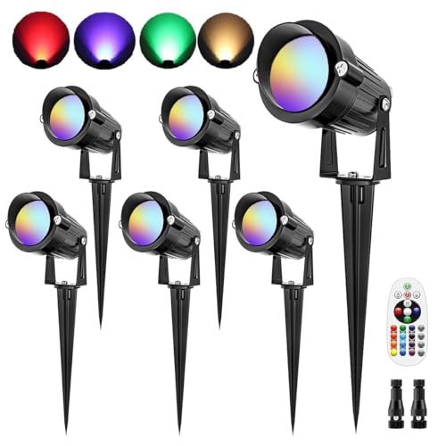 ELEGLO RGB Landscape Lights 6 Pack