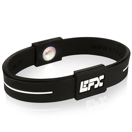 EFX Performance Balance Bracelet & Wristband Premium Silicone Hologram Band for Athletes & Seniors 24/7 Wear User-Reported Balance & Strength.