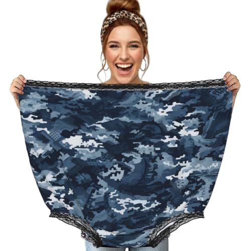 Culotte grand-mère géante Augenstern camouflage navy gray gag gift