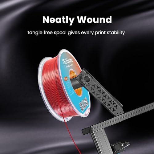 Image of Tri Color Silk PLA Filament 1.75mm Red Gold Black 1KG, Shiny High Gloss Finish, Seamless Color Transition, Neatly Wound, Accuracy + /-0.02mm Vacuum Packaging