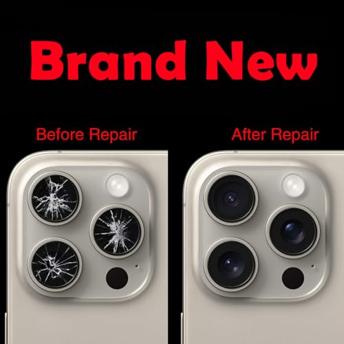Vidrio de cámara trasera iPhone 15 Pro Max de alta resistencia con herramientas 4