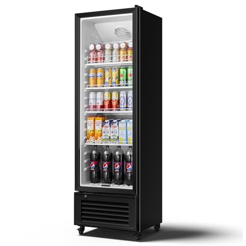 BODEGACOOLER Beverage Refrigerator, 326L/344 Qt Commercial Refrigerator For Kitchen, Home,Office and Garage, 312 Cans & 192 Bottles Display Refrigerator For Beer,Soda, Bar Cooler with Soft LED Light.