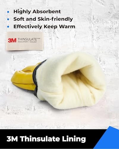DULFINE Cowhide Leather Work Gloves