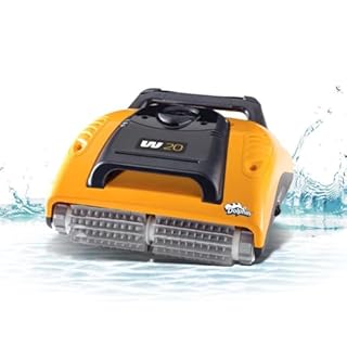 Dolphin W20 Automatic Robotic Pool Vacuum Cleaner Includes Remote Control and Caddy, Floor Cleaning Only, Ideal for Commercial Shallow Depth Pools up to 78 FT in Length
