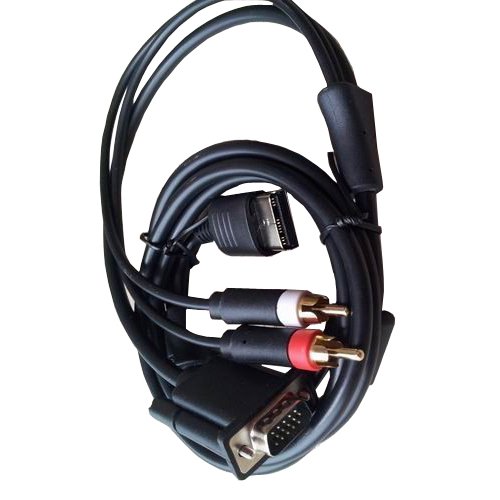 OSTENT VGA High Definition Cable RCA Sound Adapter PAL NTSC for SEGA Dreamcast Console