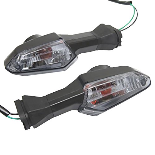 Sharplace 2 Unids Indicador de Dirección Intermitente de Motocicleta Kawasaki Ninja 300 ER6N Z1000 ZX-6R - Humo