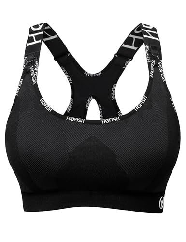 HOFISH Nursing Bras for Breastfeeding, Medium Support Nursing Sports Bra ...