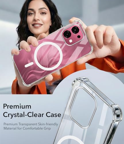 Image of Jkobi Shockproof Crystal-Clear Back Cover for Oppo F31 5G | Oppo F33 5G (Magsafe Wireless Support | Drop & Camera Protection | Hard Polycarbonate)