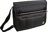 Exacompta 17234E Premium Torba na ramię na laptopa Exactive z wieloma wewnętrznymi kieszeniami wodoodporna, pasuje do laptopów i notebooków do 14'' idealna do szkoły, na uczelnię i do pracy, czarna