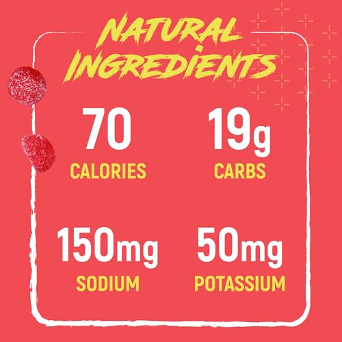 Image of Noogs Sour Energy Chews, Strawberry Lemonade Caffeinated Electrolyte Energy Gummies, 50mg Green Tea Caffeine, Sour Candy Flavored Alternative to Running Gels, Vegan & Gluten Free, 12 Pack
