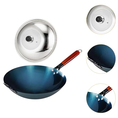 Wok de Hierro Fundido 30 cm con Mango de Madera miniatura 5