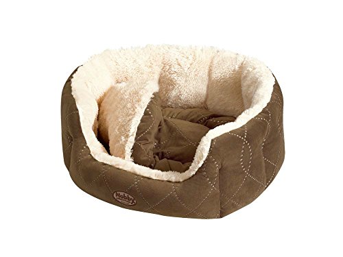 Nobby 70869 Komfortbett Oval für Hunde oder Katzen Ceno L x B x H: 55 x 50 x 21 cm, braun
