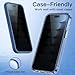 JETech Privacy Screen Protector for iPhone 15 Plus 6.7-Inch, Anti-Spy Tempered Glass Film with Easy Installation Tool, 2-Pack