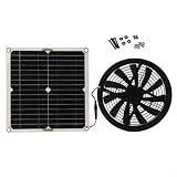 ZiStarlilife Kit ventola a pannello solare da 12 V, potente ventilatore di scarico da 15 W con motore impermeabile e rete di sicurezza, 3000 giri/min ad alta circolazione dell'aria per camper, yacht