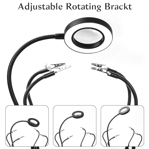 Soldering Helping Hands, Soldering Station with 3X LED Magnifying Glass - Image 5