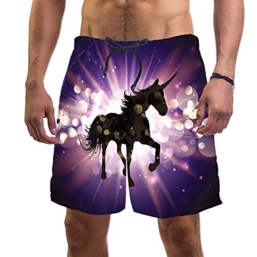 Short de surf séchage rapide violet avec poches et doublure