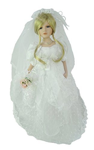 TOYLAND Muñeca de Porcelana de 45cm en Vestido de Novia - Juguetes de Niñas