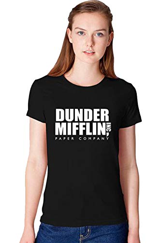 Graphic Printed T-Shirt for Women | Funny Quote Dunder Mufflin| English Slogan Stylish T Shirt | Round Neck Tees | Netflixx T Shirts | The Office tees Shirt-image-30