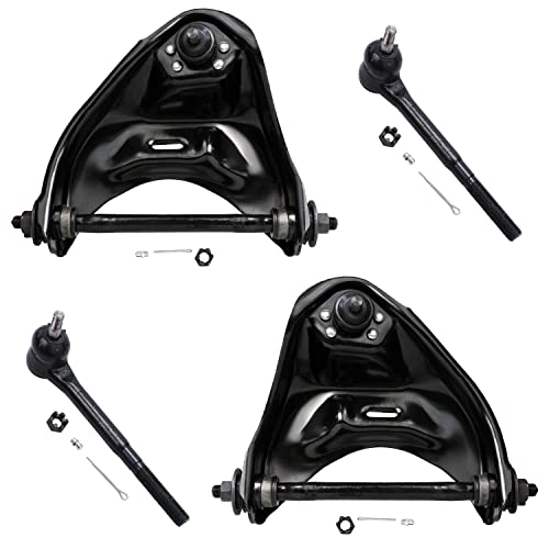Image of Detroit Axle - 4pc Front End Control Arms Kit for Chevy Blazer S10 Malibu Monte Carlo GMC Jimmy S15 Sonoma Buick Century Regal 2 Upper Control Arms w /Ball Joints 2 Outer Tie Rod End Links Replacement