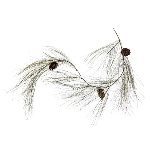 Creative Co-Op Faux Long Needle Pine Garland with Pinecones, Sage by Creative Co-Op - Used condition - US$16.93