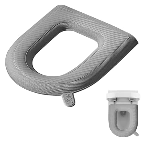 Funda para asiento de inodoro - cojín de inodoro, cojín impermeable para inodoro | Cojín para asiento de inodoro de EVA con asa, tapa para inodoro acolchada, tapa para inodoro portátil, co