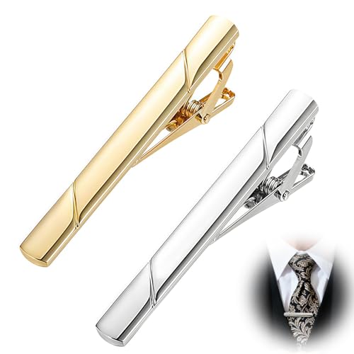 Imagen de 2 piezas de pinzas para corbata para hombre