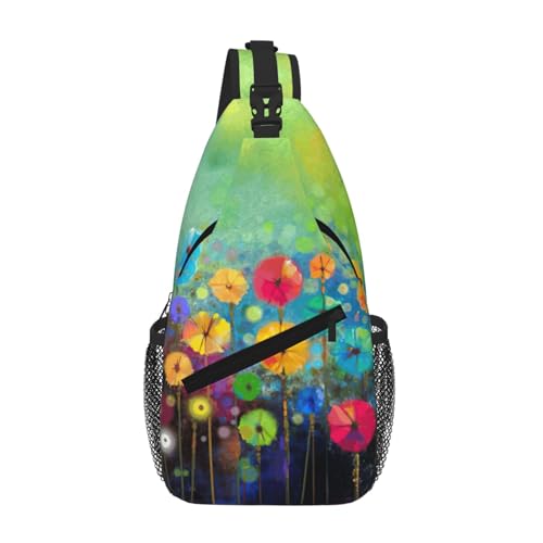 Sac poitrine imprimé floral abstrait pour vos sorties citadines et balades