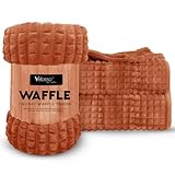 Velosso Manta gruesa de punto gofre cuadrado de burbujas súper mullida, 127 x 152 cm)