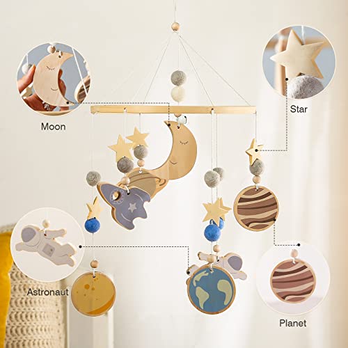 image for OESSUF Baby Mobile for Crib, Astronaut Crib Nursery Mobile for Boys Gi