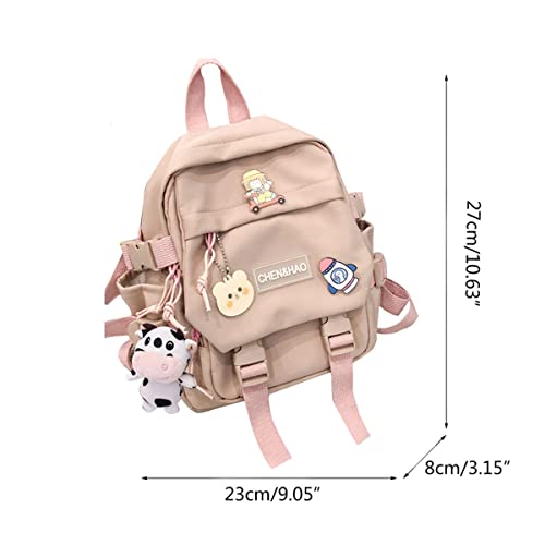 Eagerrich Kawaii Mini Backpack With Cute Pin Accessories Plush Pendant Kawaii School Backpack Cute Mini Aesthetic Backpack For School, Travel #TOP2
