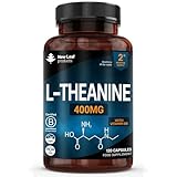 L Theanine Enriched with Vitamin B6 - High Strength L Theanine 400mg Natural Nootropics from Green Tea - 120 Vegan L-Theanine Capsules - Made in The UK Theanine Supplements by New Leaf